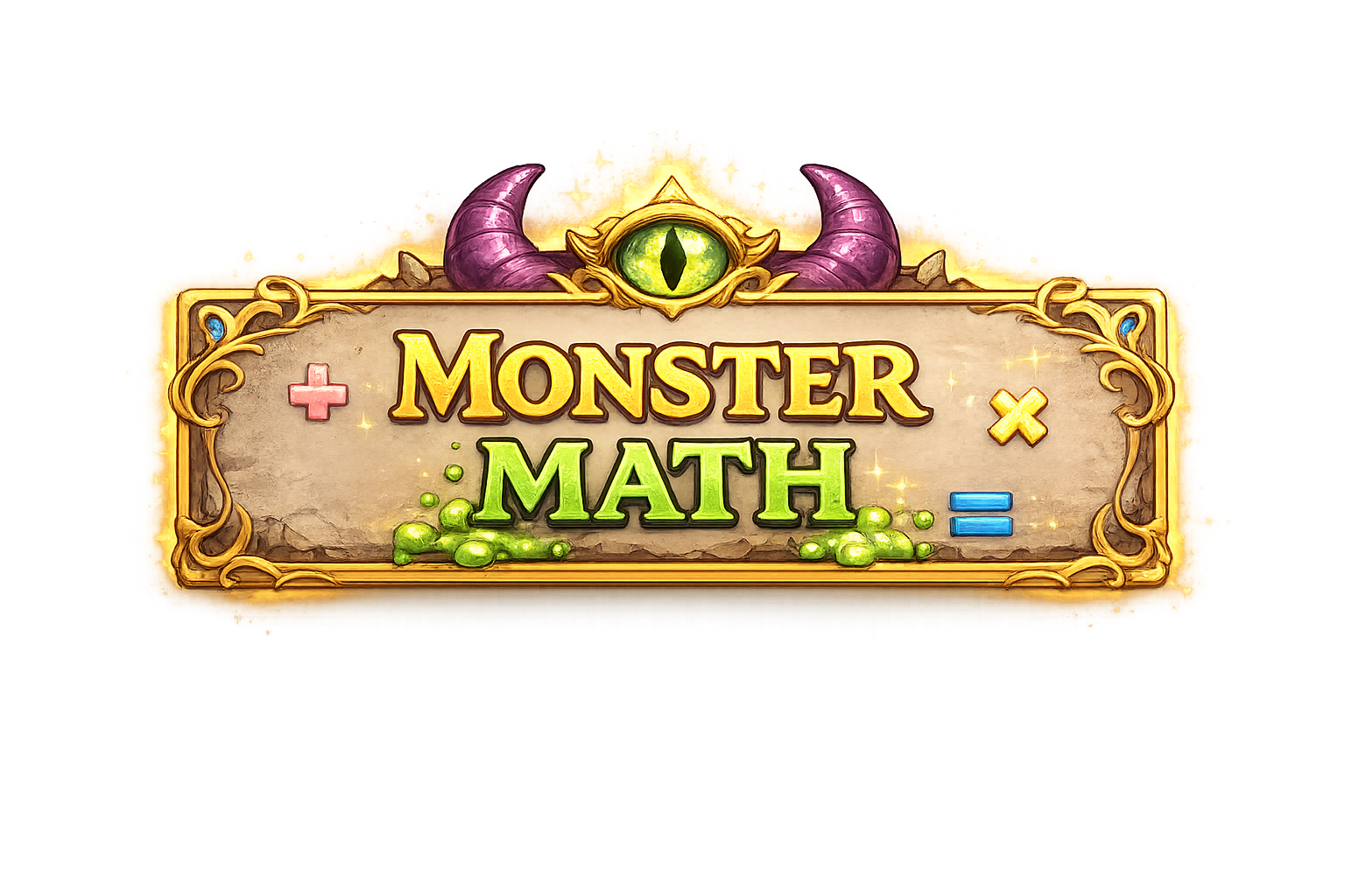 The Monster Math logo art